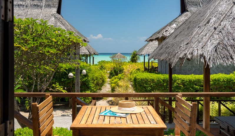 SAii PhiPhi Island Village Deluxe Sea View Bungalow Twin Bed Balcony View